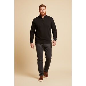 Callaway Golf Pullover  Black 1/4 Zip Cotton Blend Chest 48"